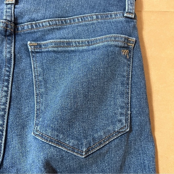 Madewell NWT 10" High Rise Skinny Jeans Dewitt Wash Button Front Tencel Size 25 - Picture 13 of 15